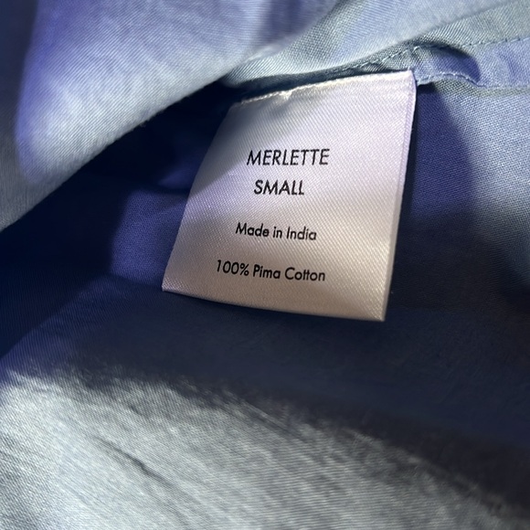 Merlette Women's Blue Ruffled Top - Picture 6 of 7